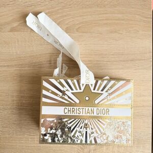 Christian Dior Milan Italy Shopping‎ Bag Gold Star Charm/Ribbon Circus of Dreams